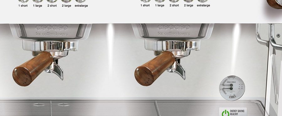 MÁQUINA DE CAFÉ ASCASO BARISTA T + 2GR BLANCA/MAD