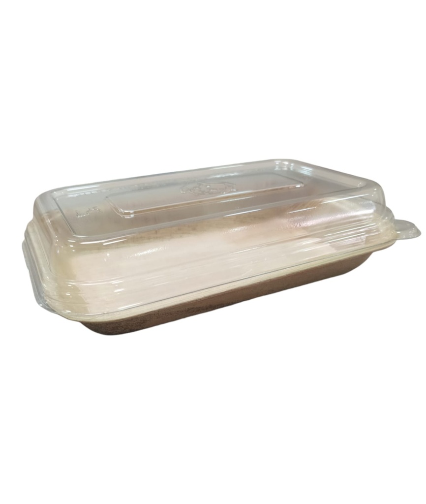 CONTENEDOR RECTANGULAR CON LOGO Y TAPA 20 X 14 X 5  LEEF