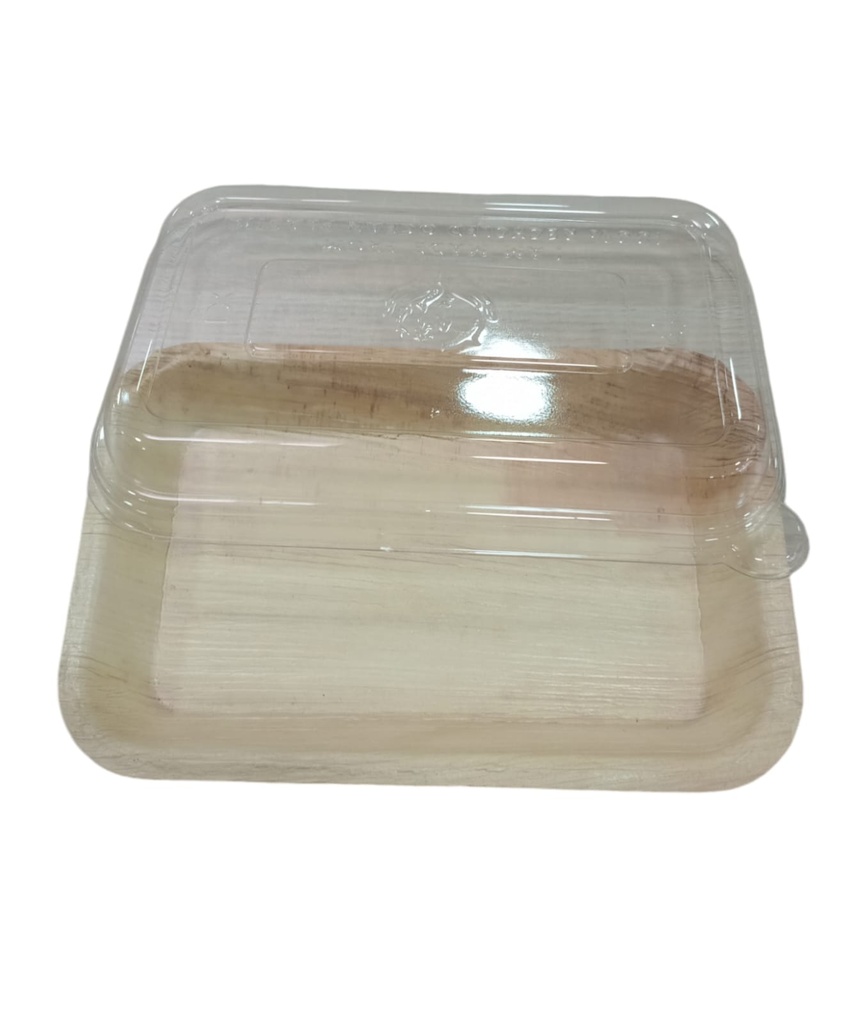 CONTENEDOR RECTANGULAR CON LOGO Y TAPA 20 X 14 X 5  LEEF